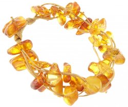 Multi-row amber bracelet